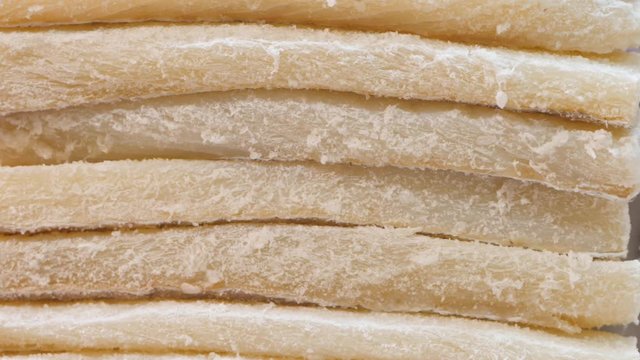 Portugese Bacalhau ,salted codfish or salt cod isolated texture background