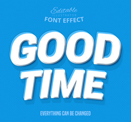 Good Time text, editable text effect