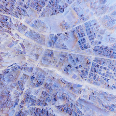 Techno mega city; urban and futuristic technology concepts, original 3d rendering