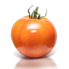 Tomato on isolated white background.Citrus fruit spice in food seasoning.Clipping paths object