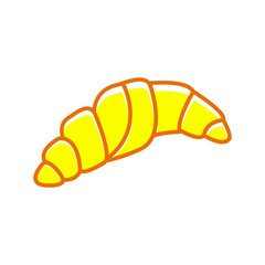 Croissant icon vector on white background
