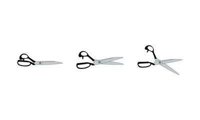 set of scissors for cutting. Vectronic stock illustration eps10.