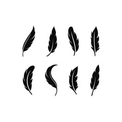 feather logo template vector icon © indra23_anu