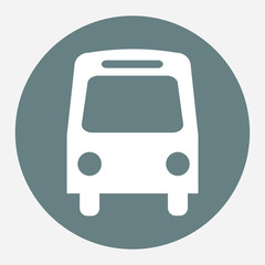 Bus vector icon. Bus station symbol.