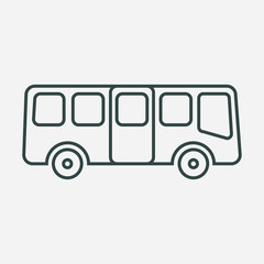 Bus vector icon. Bus station symbol.