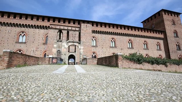 The "Castello Visconteo" (Visconti Castle) In Pavia, Italy