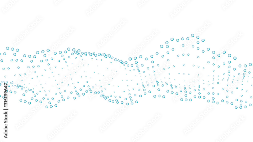 Poster vector abstract futuristic digital landscape with particles dots and stars on horizon. computer geom