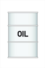 Oil barel isolated on white background. Vector illustration
