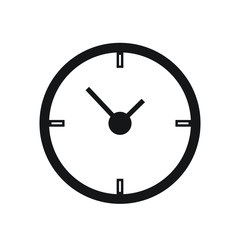 Clock isolated on white background. Vector illustration