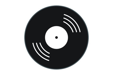 Record isolated on white background. Vector illustration