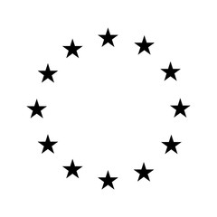 Europe union vector star icon. European union flag symbol. Euro icon vector.