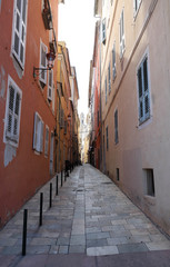 Obraz na płótnie Canvas Street of Corsican city Bastia, Corsica island, France.