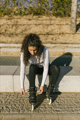Skating in line
