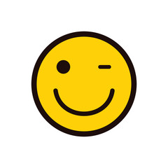 smile icon. Happy face. Smiling Emoticon. Yellow vector symbol. 