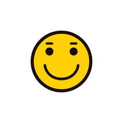 smile icon. Happy face. Smiling Emoticon. Yellow vector symbol. 