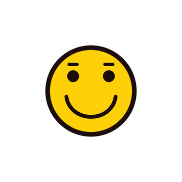 smile icon. Happy face. Smiling Emoticon. Yellow vector symbol. 