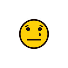 smiley icon. sad smiley face. upset  Emoticon. Yellow vector symbol, icon  