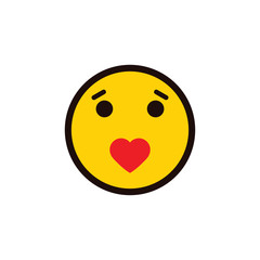 smile icon. Happy face. Smiling Emoticon. Yellow vector symbol. 