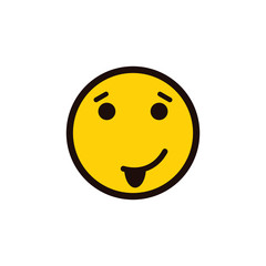 smile icon. Happy face. Smiling Emoticon. Yellow vector symbol. 