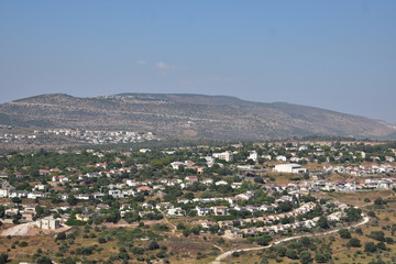 City Landscape from Sepphoris Zippori National Park in Central Galilee Israel