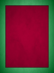 Elegant Rich Red Parchment. Light Green Textured Frame. Portrait Orientation.
