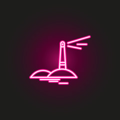 lighthouse neon style icon. Simple thin line, outline vector of landspace icons for ui and ux, website or mobile application