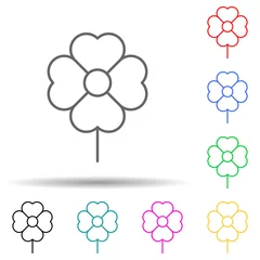 Schilderijen op glas flower multi color style icon. Simple thin line, outline vector of leaves and flowers icons for ui and ux, website or mobile application © rashadaliyev