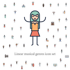 gothic musician icon. musical genres icons universal set for web and mobile