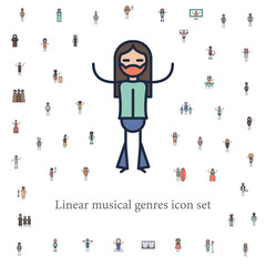 rock musician icon. musical genres icons universal set for web and mobile