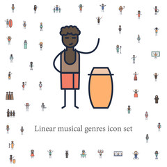 african musician icon. musical genres icons universal set for web and mobile
