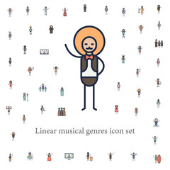 mariachi musician icon. musical genres icons universal set for web and mobile