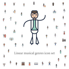 disco musician icon. musical genres icons universal set for web and mobile