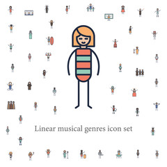 grunge musician icon. musical genres icons universal set for web and mobile