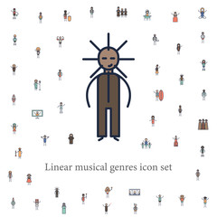 nu metal musician icon. musical genres icons universal set for web and mobile