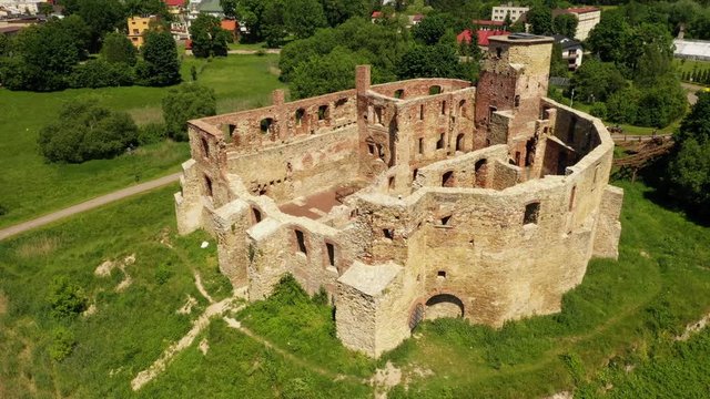 Old castle ruins, Bishops castle in Siewierz, Poland