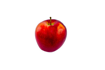 red apple on white background, isolate, place for text