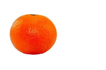 orange on a white background, isolate, place for text