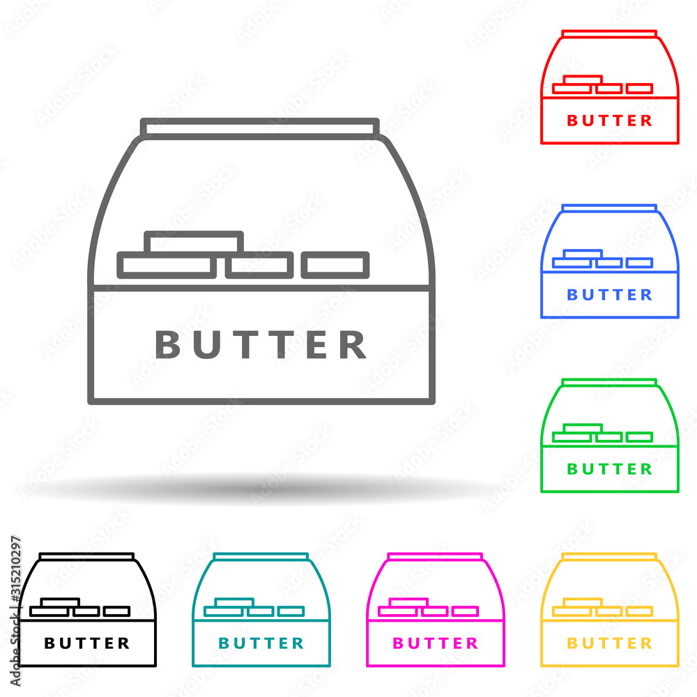 Poster showcase with oil multi color style icon. simple thin line, outline vector of mall shopping center i