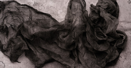 rag dark background on grey texture for halloween.