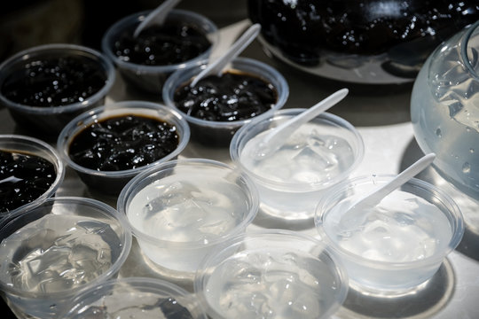 Bowls With Jelly Chinese Dessert