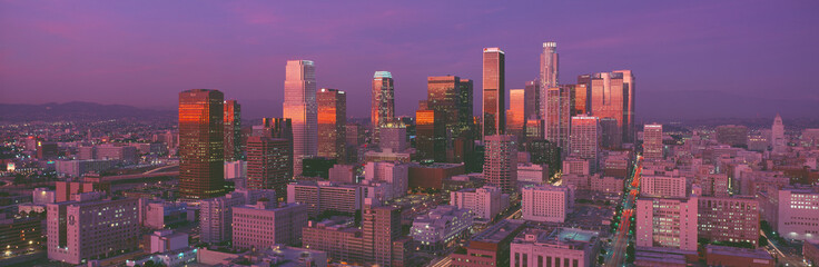 Los Angeles, Skyline, Sunset, California