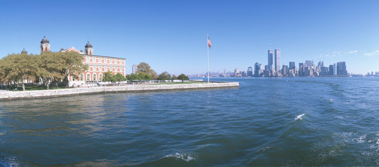 Ellis Island, Manhattan Skyline, New York