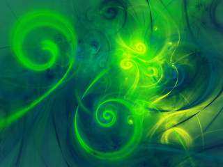 Fototapeta premium green abstract fractal background 3d rendering illustration