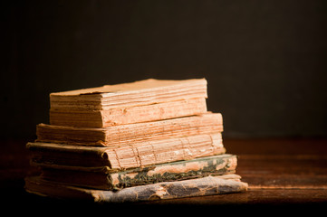 old books old wooden bookshelf