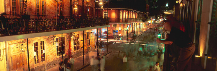 Bourbon Street, French Quarter, New Orleans, Louisiana - obrazy, fototapety, plakaty