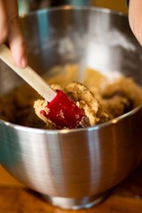 girl making cookies