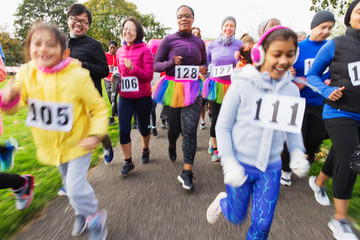 Runners running at charity run