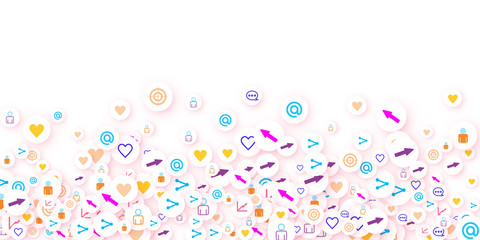 Social media marketing, Communication concept.