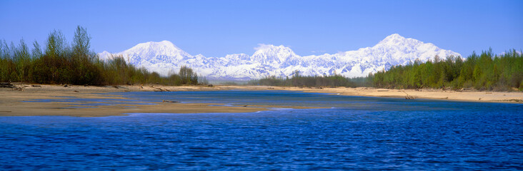 Susitna River And Mount McKinley