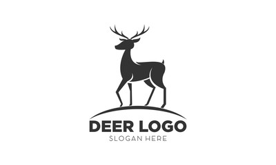 Deer simple illustration vector logo